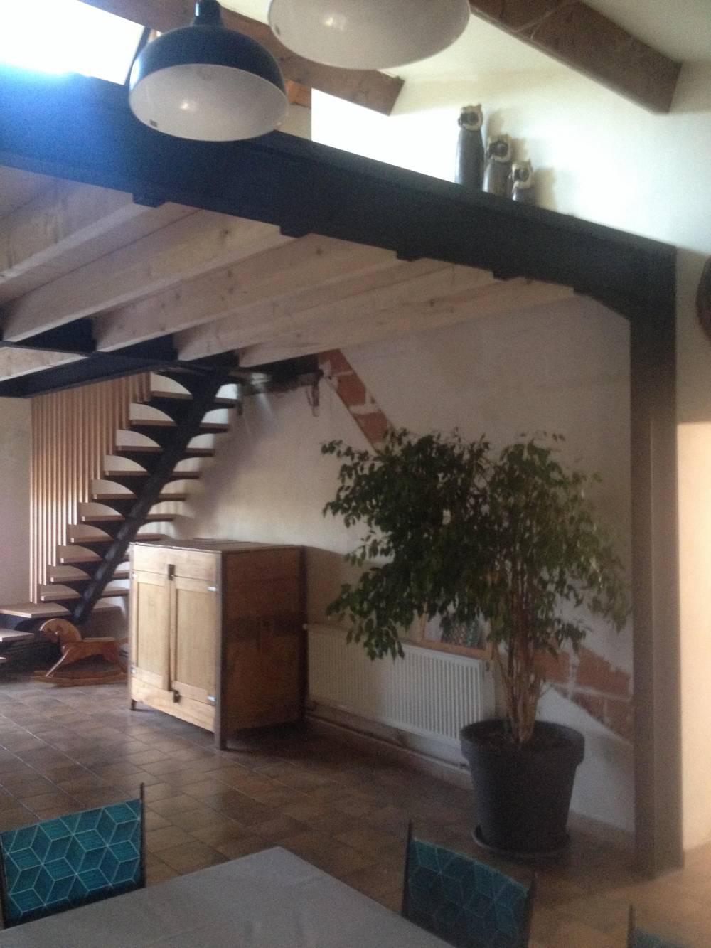 plancher mezzanine et escalier bois métal Angers Nantes Cholet